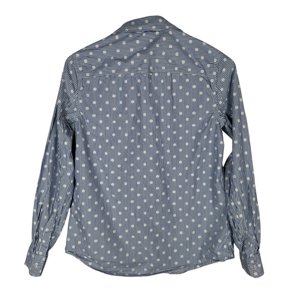 Boden Relaxed Weekend Shirt, Polka Dots + Stripes, Size 4 - Picture 5 of 8